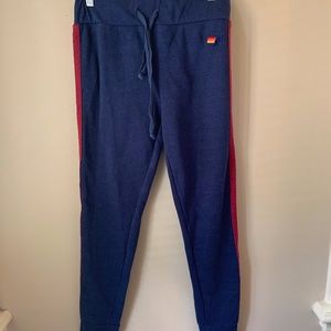 AVIATOR NATION striped joggers size xs